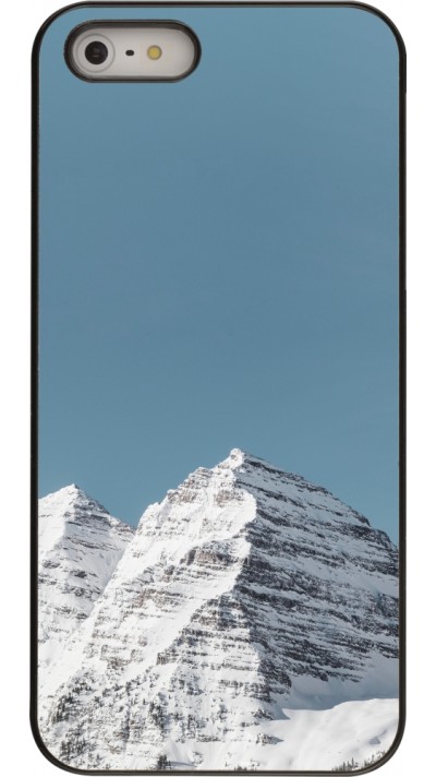 iPhone 5/5s / SE (2016) Case Hülle - Winter 22 blue sky mountain