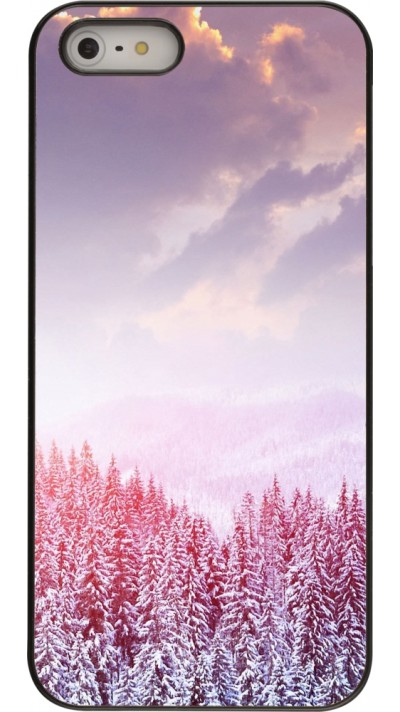 iPhone 5/5s / SE (2016) Case Hülle - Winter 22 Pink Forest