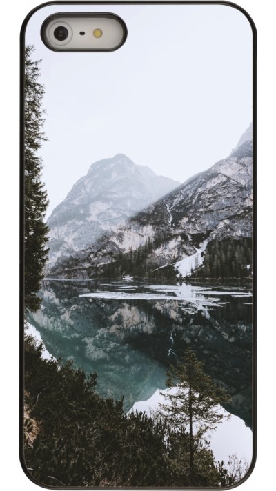 iPhone 5/5s / SE (2016) Case Hülle - Winter 22 snowy mountain and lake