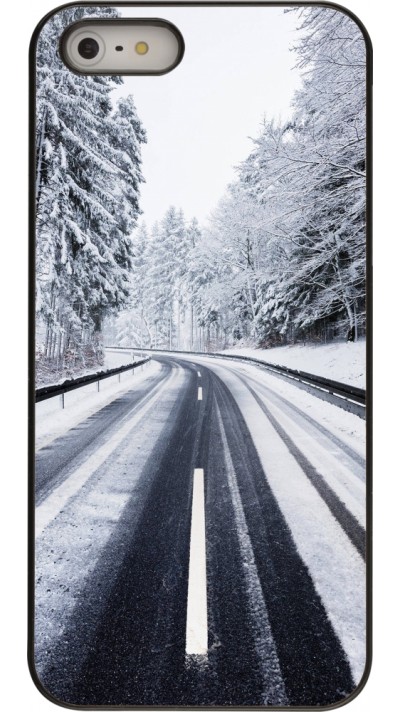 iPhone 5/5s / SE (2016) Case Hülle - Winter 22 Snowy Road