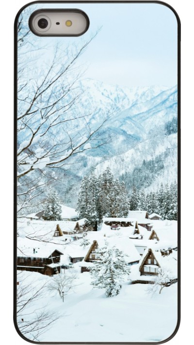 iPhone 5/5s / SE (2016) Case Hülle - Winter 25 Winter snowy landscape