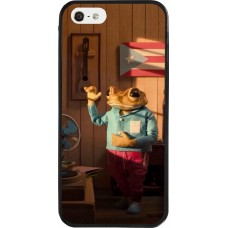 iPhone 5/5s / SE (2016) Case Hülle - Silikon schwarz Dancing frog DTMF