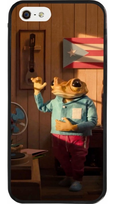 iPhone 5/5s / SE (2016) Case Hülle - Silikon schwarz Dancing frog DTMF