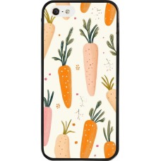iPhone 5/5s / SE (2016) Case Hülle - Silikon schwarz Easter 2026 Illustration carrots