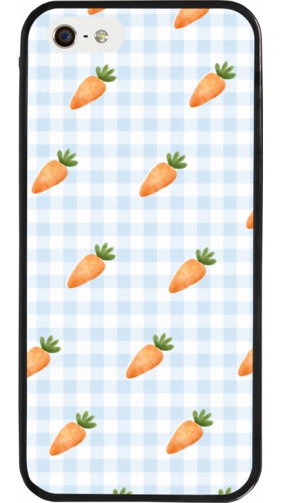 iPhone 5/5s / SE (2016) Case Hülle - Silikon schwarz Easter 2026 Pattern carrots