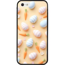 iPhone 5/5s / SE (2016) Case Hülle - Silikon schwarz Easter 2026 Pattern Easter