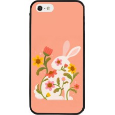 iPhone 5/5s / SE (2016) Case Hülle - Silikon schwarz Easter 2026 Rabbit collage
