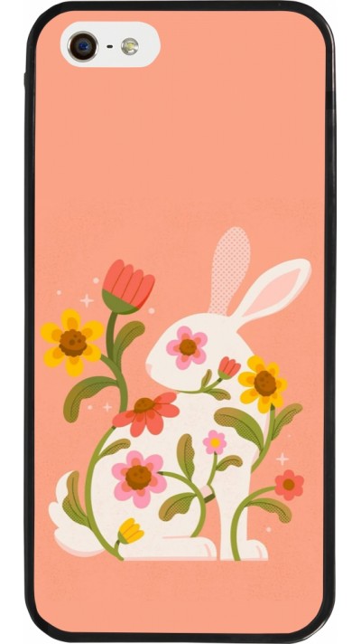 iPhone 5/5s / SE (2016) Case Hülle - Silikon schwarz Easter 2026 Rabbit collage