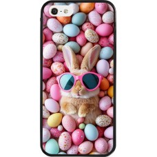 iPhone 5/5s / SE (2016) Case Hülle - Silikon schwarz Easter 2026 Rabbit fun