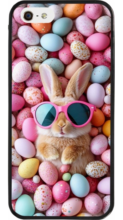 iPhone 5/5s / SE (2016) Case Hülle - Silikon schwarz Easter 2026 Rabbit fun