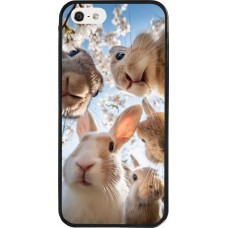 iPhone 5/5s / SE (2016) Case Hülle - Silikon schwarz Easter 2026 Rabbits