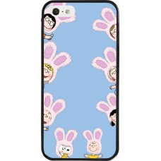 iPhone 5/5s / SE (2016) Case Hülle - Silikon schwarz Easter 2026 Snoopy