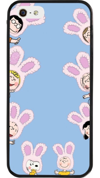 iPhone 5/5s / SE (2016) Case Hülle - Silikon schwarz Easter 2026 Snoopy