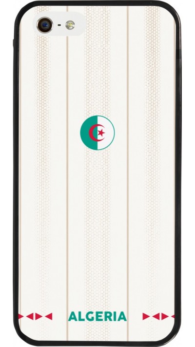 iPhone 5/5s / SE (2016) Case Hülle - Silikon schwarz Algerien 2026 personalisierbares Fussballtrikot