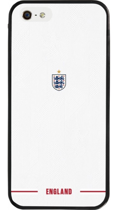 iPhone 5/5s / SE (2016) Case Hülle - Silikon schwarz England 2026 personalisierbares Fussballtrikot