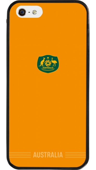 iPhone 5/5s / SE (2016) Case Hülle - Silikon schwarz Australien 2026 personalisierbares Fussballtrikot