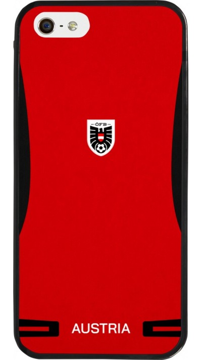 iPhone 5/5s / SE (2016) Case Hülle - Silikon schwarz O?sterreich 2026 personalisierbares Fussballtrikot