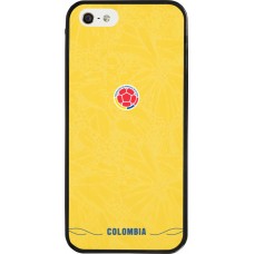 iPhone 5/5s / SE (2016) Case Hülle - Silikon schwarz Kolumbien 2026 personalisierbares Fussballtrikot