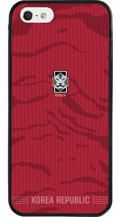 iPhone 5/5s / SE (2016) Case Hülle - Silikon schwarz Südkorea 2026 personalisierbares Fussballtrikot