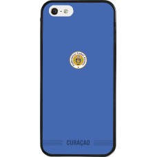 iPhone 5/5s / SE (2016) Case Hülle - Silikon schwarz Curaçao 2026 personalisierbares Fussballtrikot