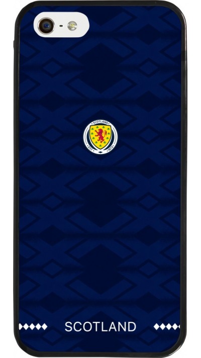 iPhone 5/5s / SE (2016) Case Hülle - Silikon schwarz Schottland 2026 personalisierbares Fussballtrikot