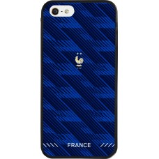 iPhone 5/5s / SE (2016) Case Hülle - Silikon schwarz Frankreich 2026 personalisierbares Fussballtrikot