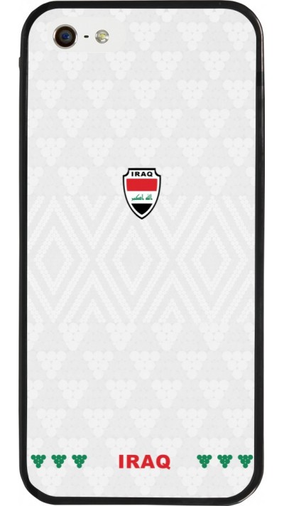 iPhone 5/5s / SE (2016) Case Hülle - Silikon schwarz Irak 2026 personalisierbares Fussballtrikot