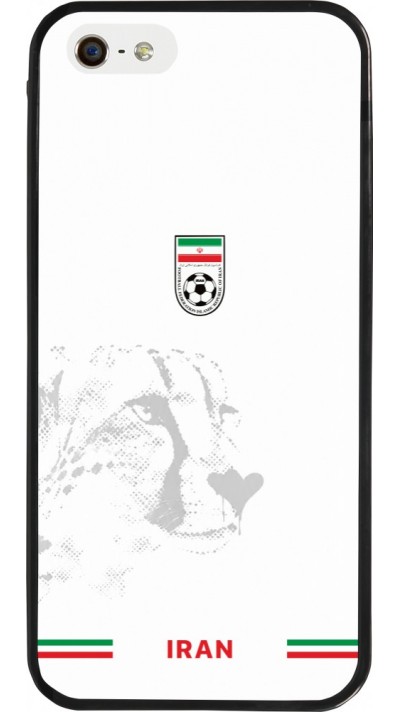iPhone 5/5s / SE (2016) Case Hülle - Silikon schwarz Iran 2026 personalisierbares Fussballtrikot