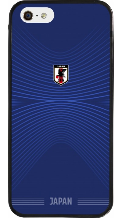 iPhone 5/5s / SE (2016) Case Hülle - Silikon schwarz Japan 2022 personalisierbares Fussballtrikot