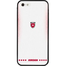 iPhone 5/5s / SE (2016) Case Hülle - Silikon schwarz Jordanien 2026 personalisierbares Fussballtrikot
