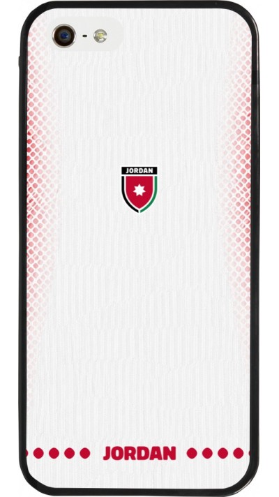 iPhone 5/5s / SE (2016) Case Hülle - Silikon schwarz Jordanien 2026 personalisierbares Fussballtrikot