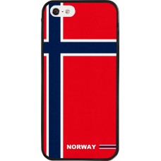 iPhone 5/5s / SE (2016) Case Hülle - Silikon schwarz Norwegen 2026 personalisierbares Fussballtrikot