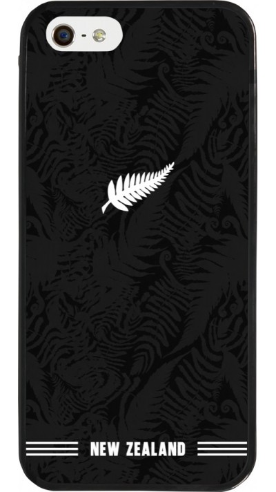 iPhone 5/5s / SE (2016) Case Hülle - Silikon schwarz Neuseeland 2026 personalisierbares Fussballtrikot