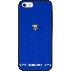 iPhone 5/5s / SE (2016) Case Hülle - Silikon schwarz Usbekistan 2026 personalisierbares Fussballtrikot