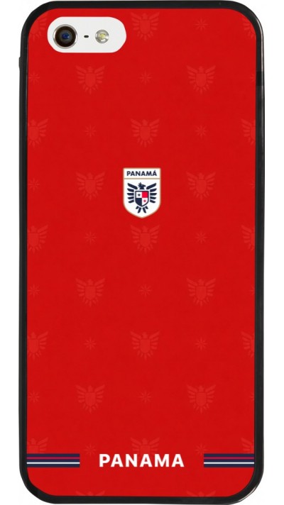 iPhone 5/5s / SE (2016) Case Hülle - Silikon schwarz Panama 2026 personalisierbares Fussballtrikot