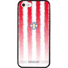iPhone 5/5s / SE (2016) Case Hülle - Silikon schwarz Paraguay 2026 personalisierbares Fussballtrikot