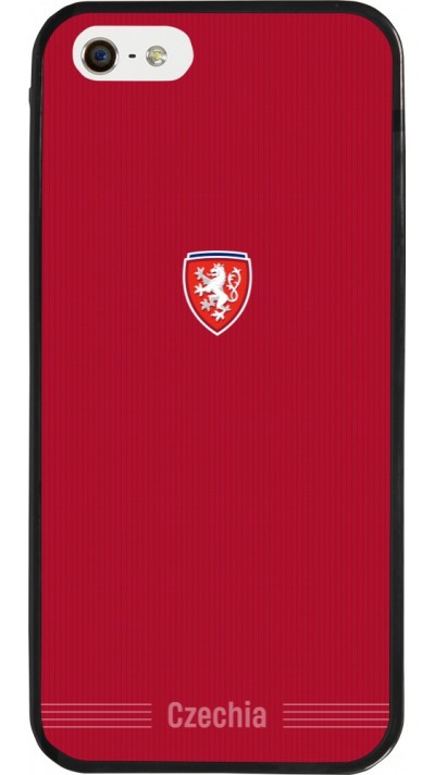iPhone 5/5s / SE (2016) Case Hülle - Silikon schwarz Tschechische Republik 2026 personalisierbares Fussballtrikot