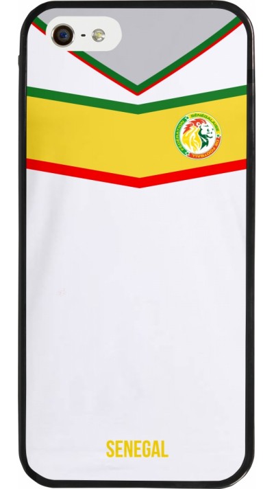 iPhone 5/5s / SE (2016) Case Hülle - Silikon schwarz Senegal 2022 personalisierbares Fußballtrikot