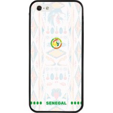 iPhone 5/5s / SE (2016) Case Hülle - Silikon schwarz Senegal 2026 personalisierbares Fussballtrikot