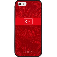 iPhone 5/5s / SE (2016) Case Hülle - Silikon schwarz Türkei 2026 personalisierbares Fussballtrikot