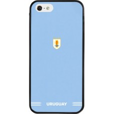 iPhone 5/5s / SE (2016) Case Hülle - Silikon schwarz Uruguay 2026 personalisierbares Fussballtrikot
