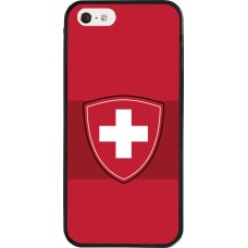 iPhone 5/5s / SE (2016) Case Hülle - Silikon schwarz Hockey World Championship Ecusson Suisse