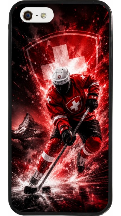 iPhone 5/5s / SE (2016) Case Hülle - Silikon schwarz Hockey World Championship Player