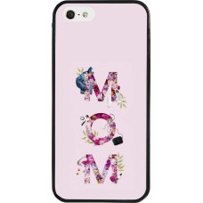 iPhone 5/5s / SE (2016) Case Hülle - Silikon schwarz Mom 2024 girly mom