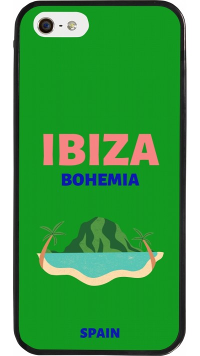 iPhone 5/5s / SE (2016) Case Hülle - Silikon schwarz Pop Summer Destination Ibiza