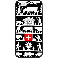 iPhone 5/5s / SE (2016) Case Hülle - Silikon schwarz Poya Schweiz 1 schwarz