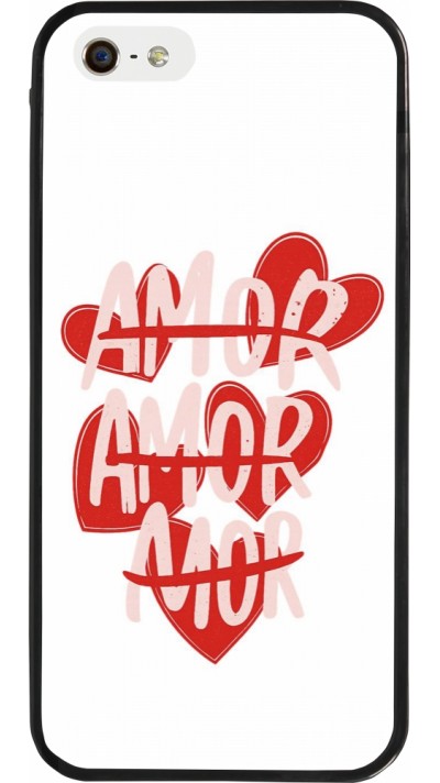 iPhone 5/5s / SE (2016) Case Hülle - Silikon schwarz Saint Valentines Day 26 Amor
