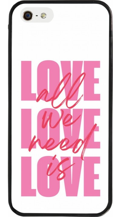iPhone 5/5s / SE (2016) Case Hülle - Silikon schwarz Saint Valentines Day 26 Love all we need is