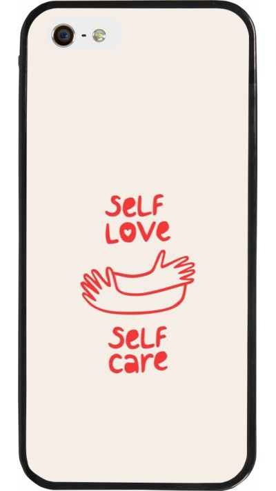iPhone 5/5s / SE (2016) Case Hülle - Silikon schwarz Saint Valentines Day 26 Self love self care