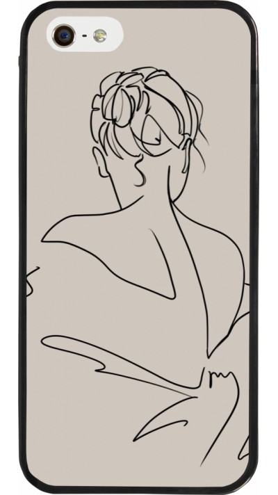 iPhone 5/5s / SE (2016) Case Hülle - Silikon schwarz Salnikova 05